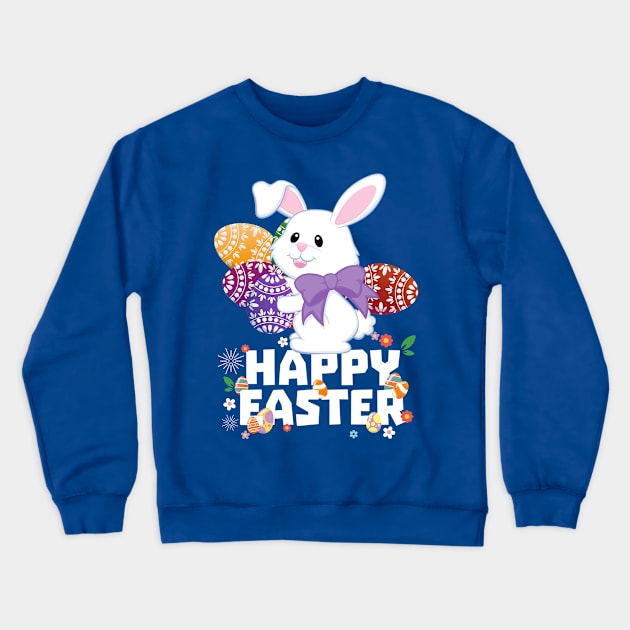 Easter Bunny Happy Easter Crewneck Sweatshirt by beelz
